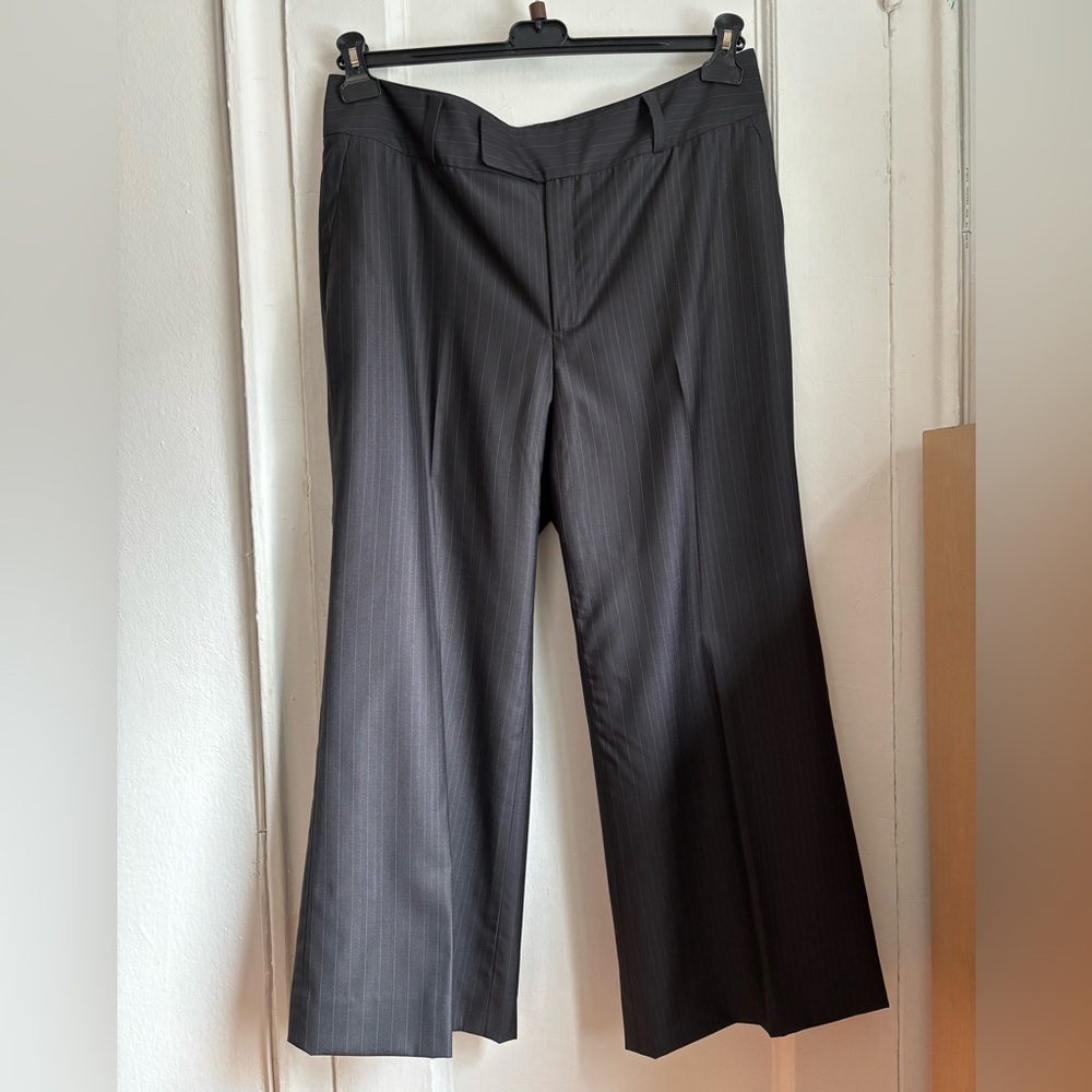 NWOT Banana Republic Women's Monogram Dress Pants Wide-Leg 16S Wool 62% Silk 37%